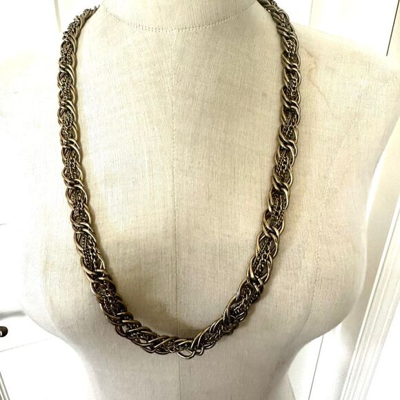 LOFT Jewelry - LOFT Long Twisted Multi-Chain Necklace Gold Tone